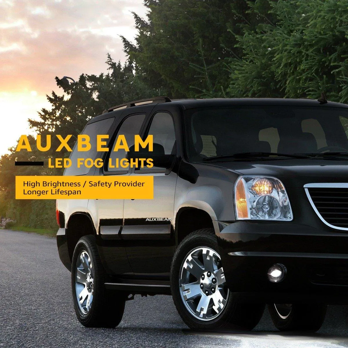 (2pcs/set) 24W Round Black LED Fog Lights 5202 for GMC Canyon 2015 2016 2017 2018