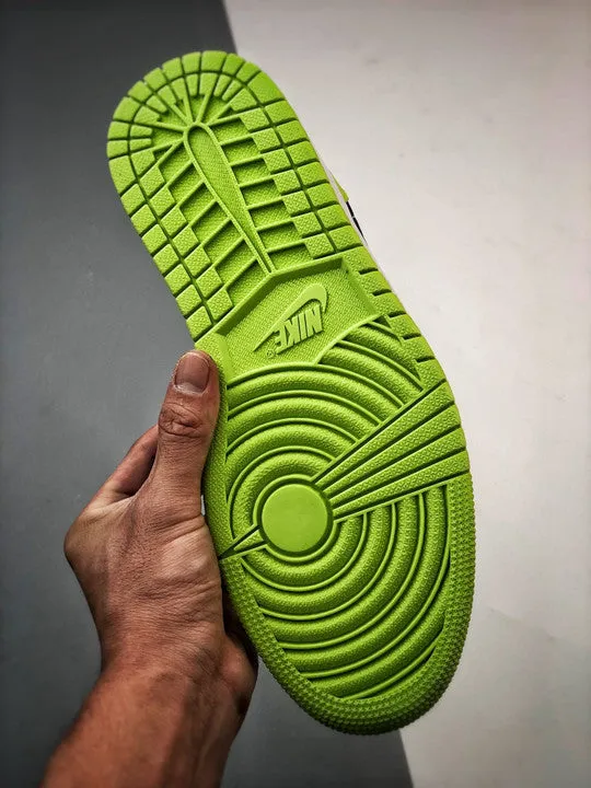 Air Jordan 1 Low ” Vivid Green Snakeskin” DX4446-301
