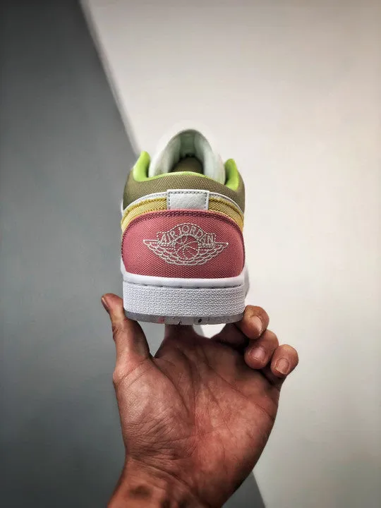 Air Jordan 1 Low White/Vivid Green DJ0341-100