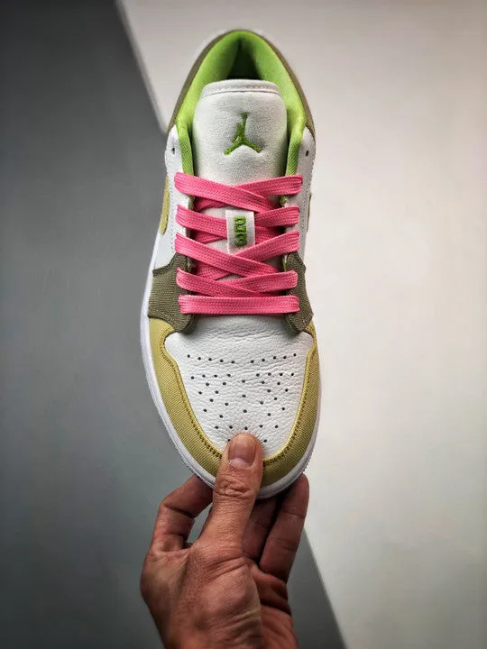 Air Jordan 1 Low White/Vivid Green DJ0341-100