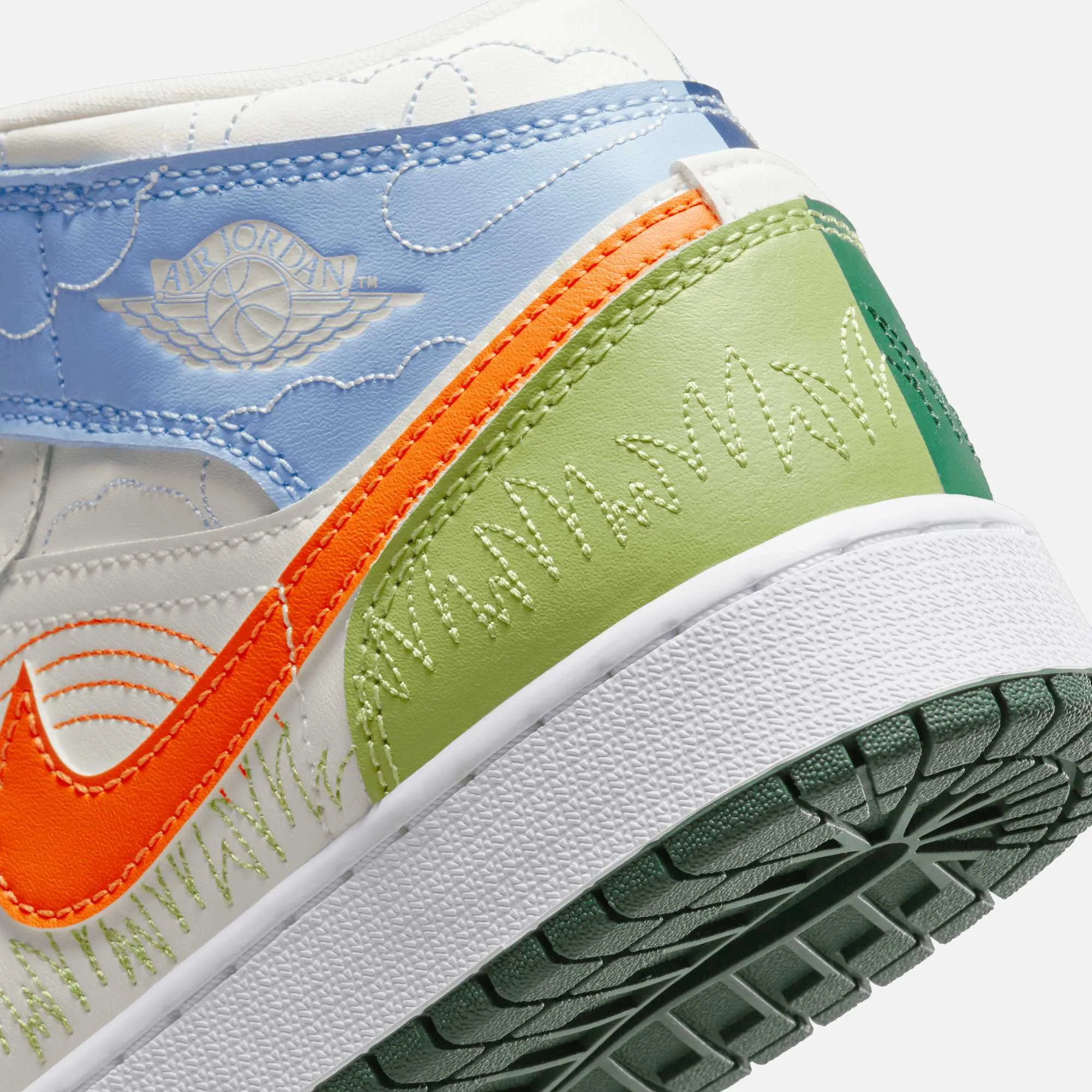 Air Jordan 1 Mid SE (GS) Stitch