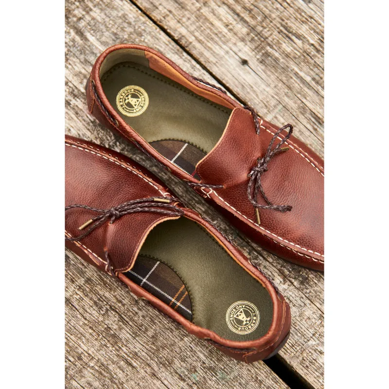 Barbour Jenson Leather Mens Driving Shoe - Cognac