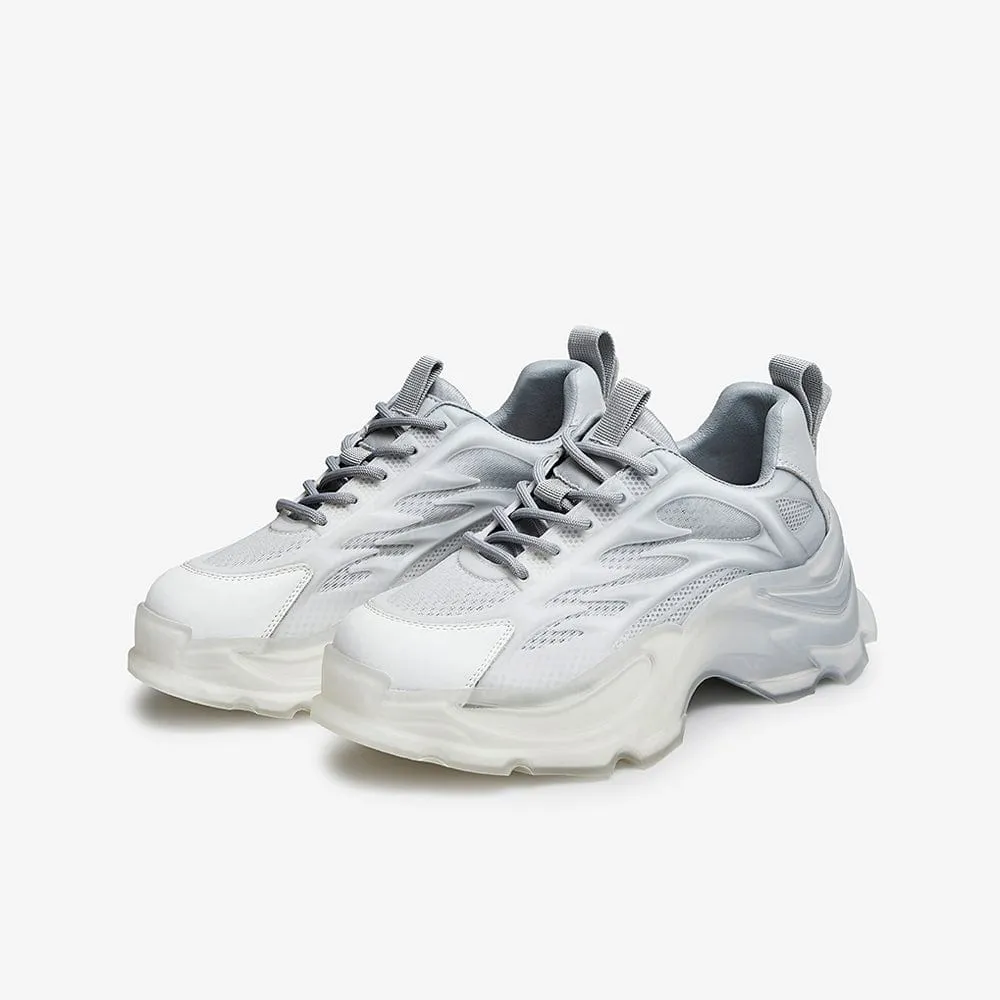 Colorblock Lace-up	Front Chunky Sneakers