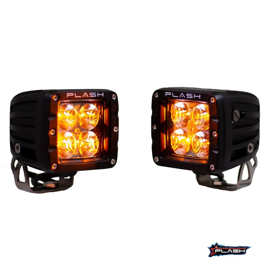 Cube Lights - 12W - Amber - Pair