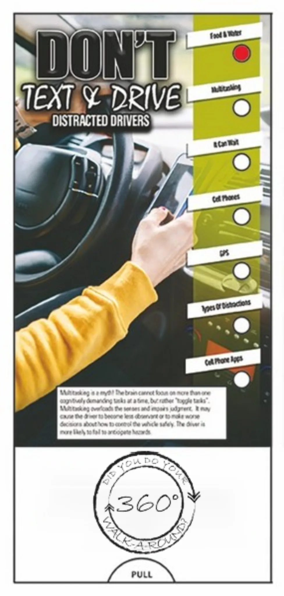 Don't Text and Drive Slide Chart- #403770
