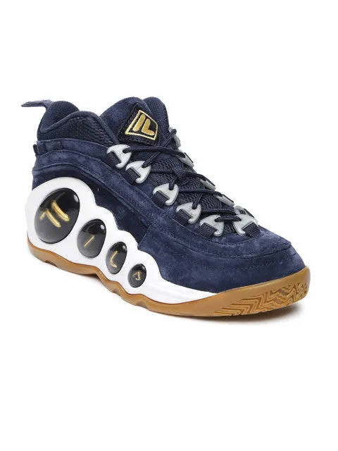 FILA Men Navy Blue Mid-Top Bubbles Basketball Shoes