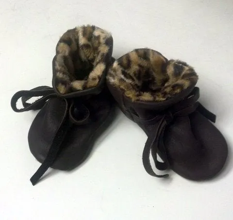 Geier Gloves Baby Moccasins Cheetah Print (Made In USA)
