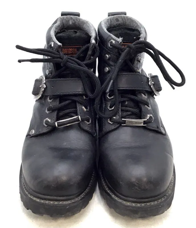 Harley-Davidson Women's Black Biker Boots - Size 8.5