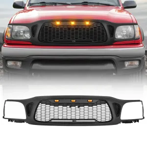 Honeycomb Grill With 3 LED Lights For 2001-2004 Toyota Tacoma