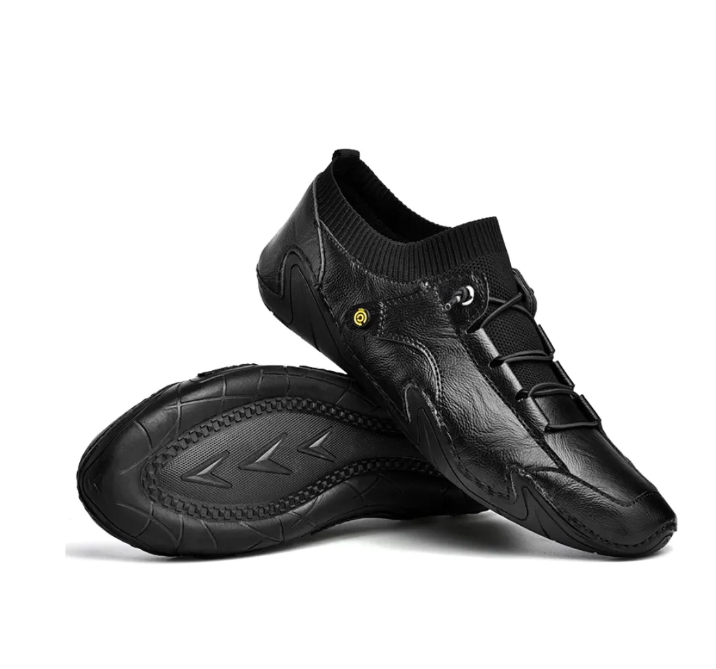 Men's Spring/Autumn Casual Leather Handmade Driving Sneakers