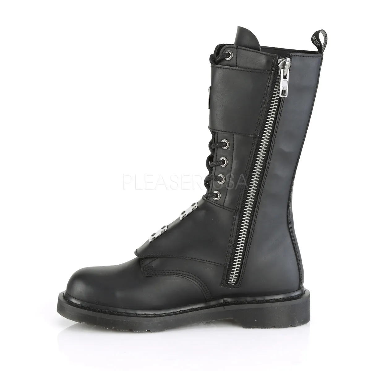 Mid Calf Combat Boots Bolt-345 (Unisex)