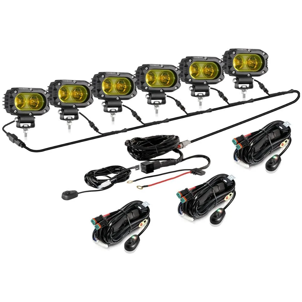 R4 Series | 4 Inch 60W LED Pods Light Flood Beam Amber Light