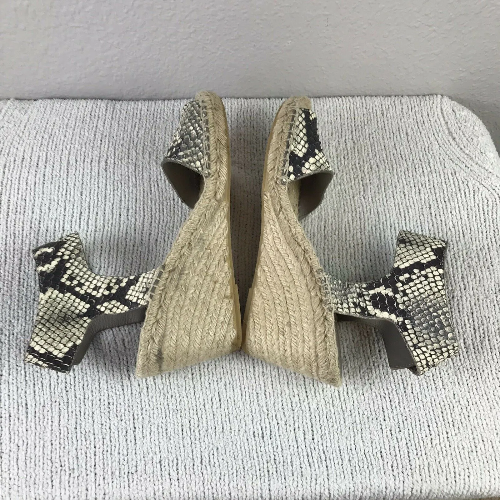 Snakeskin Print Espadrille Sandal