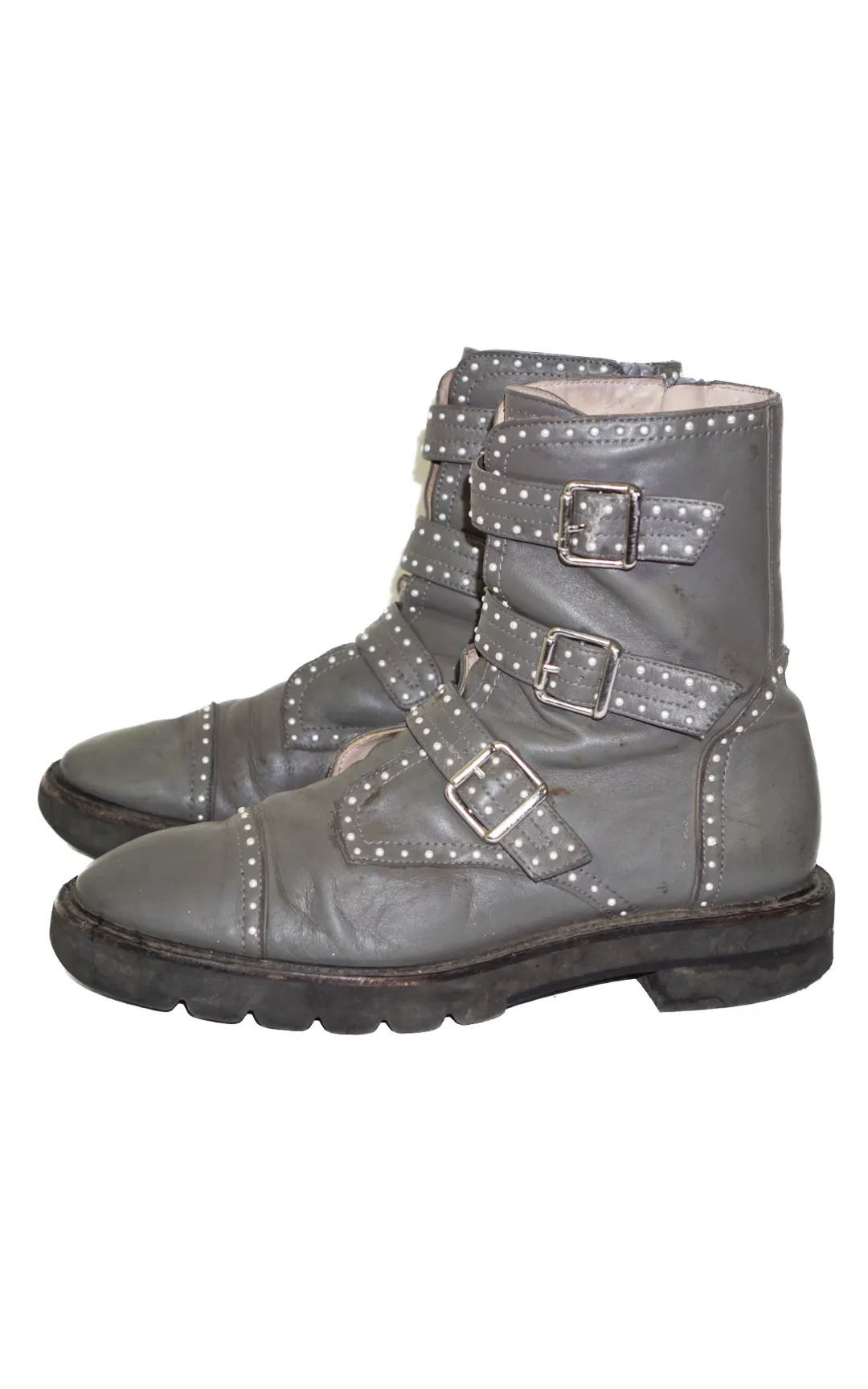 STUART WEITZMAN Jesse Studded Buckle Boots