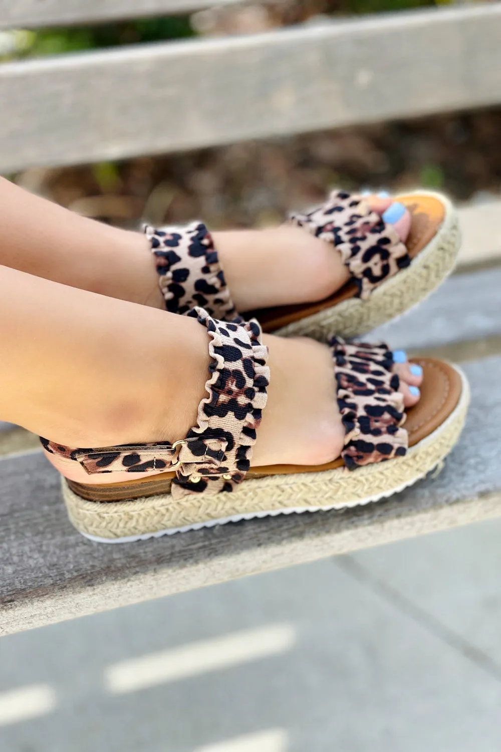 The Destiny Espadrille Platform Sandal - Leopard