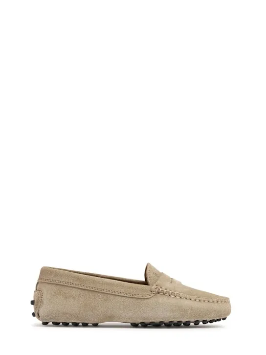 TOD&#x27;S JUNIOR   Gommino suede loafers 