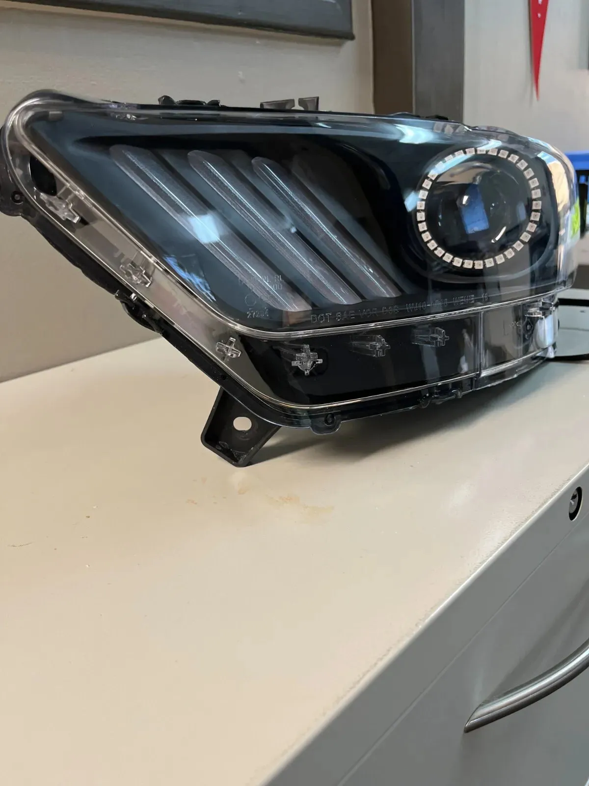 USED ORACLE 2015-2017 FORD MUSTANG HEADLIGHTS -DYNAMIC COLORSHIFT RGB A -BLACK